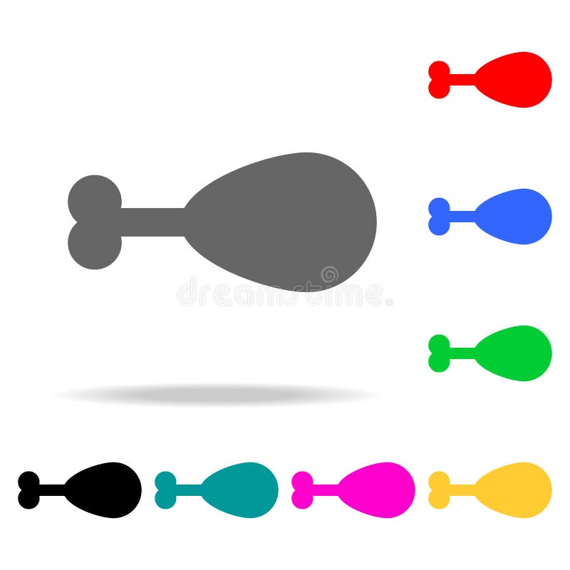 Chicken leg icon. Elements in multi colored icons for mobile concept and web apps. Icons for website design and development, app d stock illustration