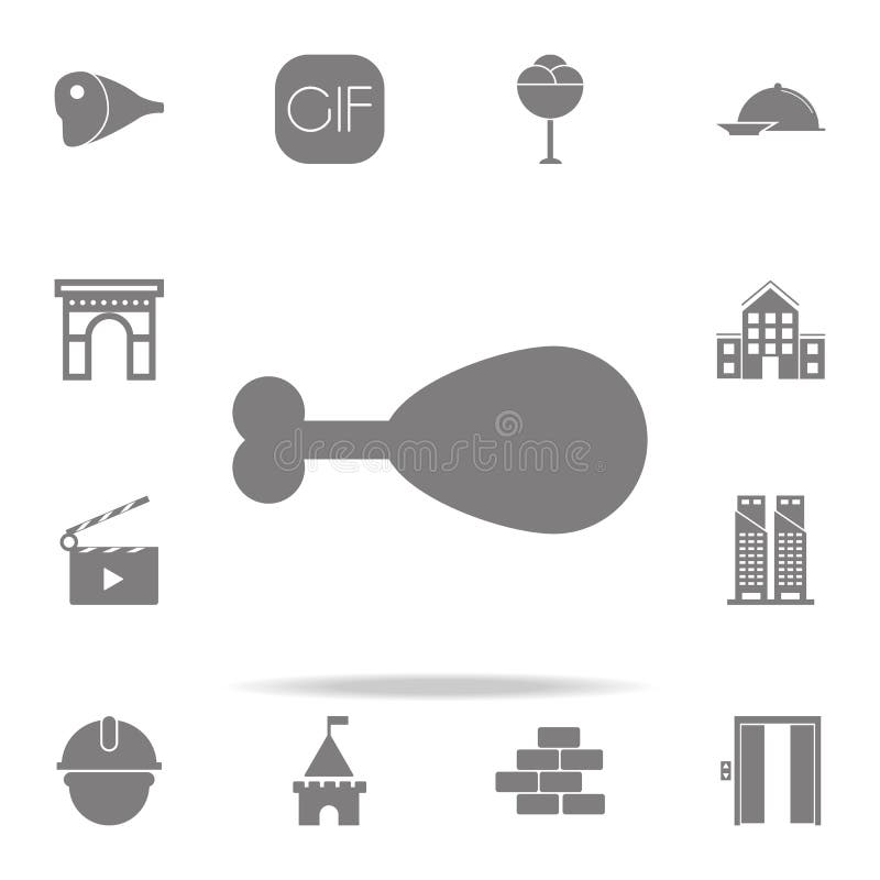 Chicken leg icon. web icons universal set for web and mobile vector illustration