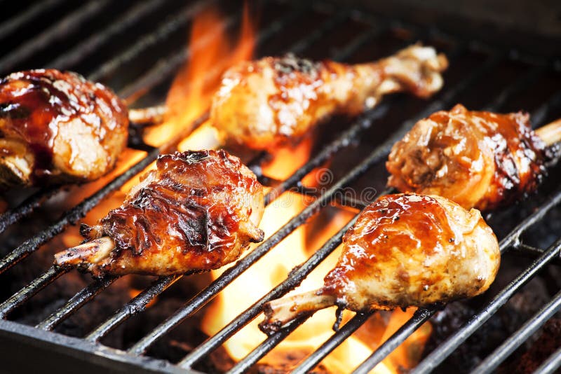 Grill chicken stock photo. Image of fish, meat, vegetable 290311314