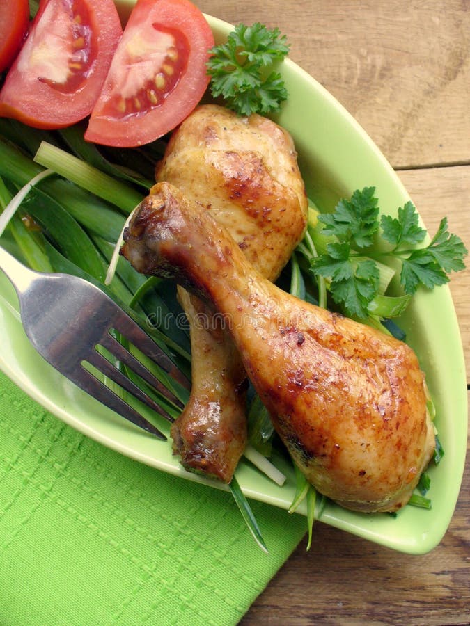 Chicken legs with vegetables