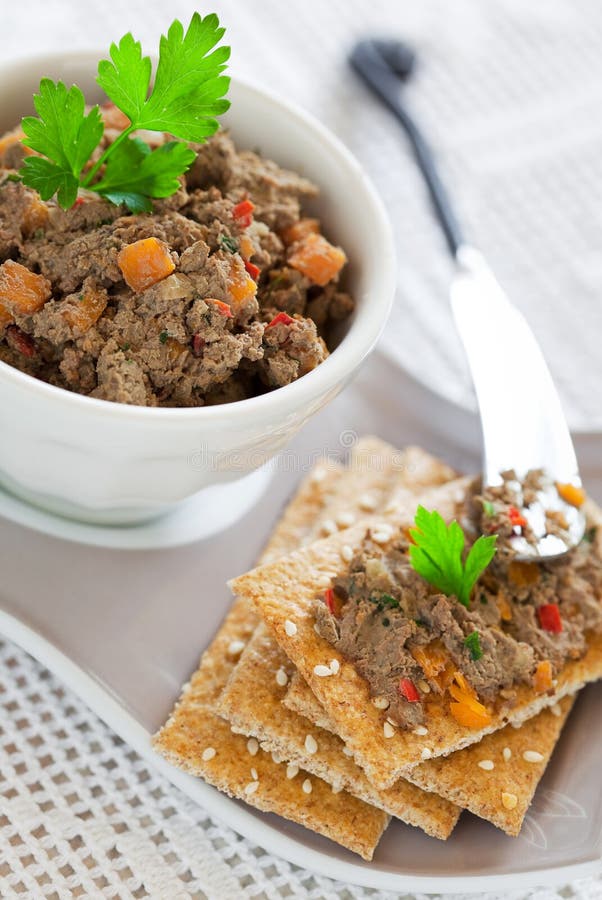 Chicken liver pate stock photo. Image of meal, focus 25989452