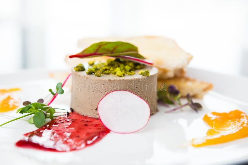 Chicken liver pate stock image. Image of garnish, appetizer 108716113