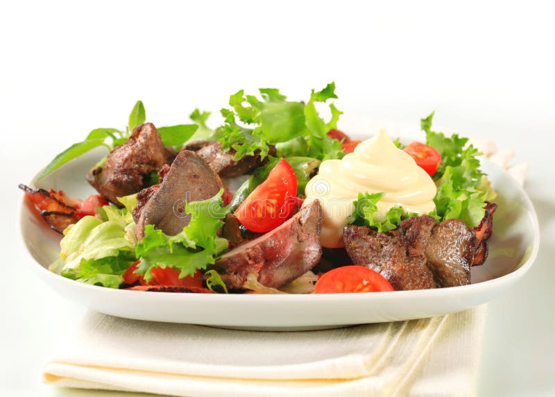 Chicken liver salad