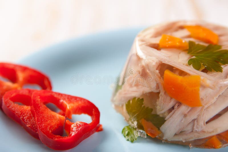 Chicken meat jelly stock image. Image of chicken, appetizer 18752561