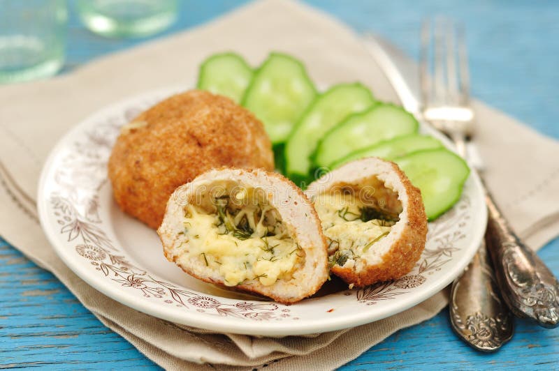 Chicken Meatballs Stuffed with Cheese and Dill Stock Image Image of grilled, homemade 34953343