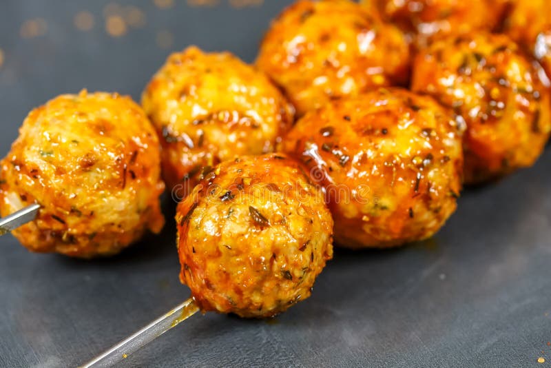 Chicken Minced Meat Skewers Stock Image Image of marinade, chicken