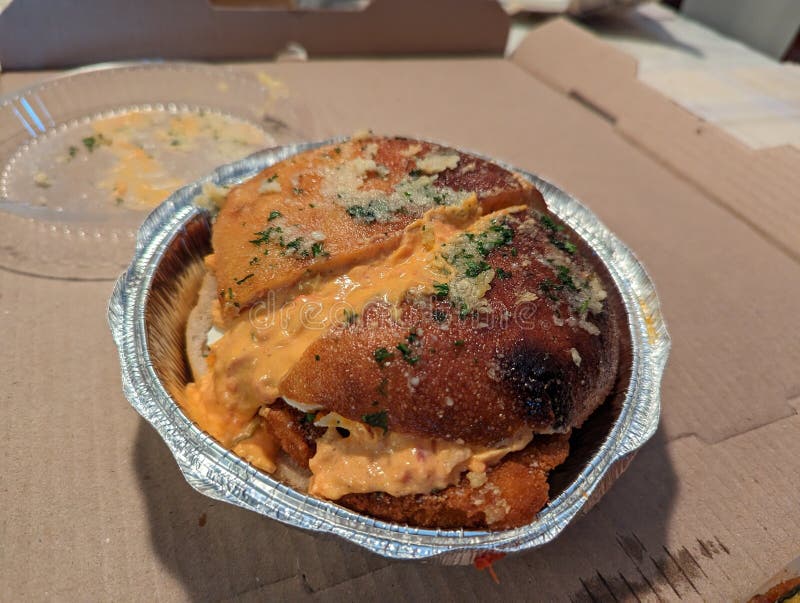 Chicken Mozzarella Vodka Sauce Sandwich Stock Image Image of