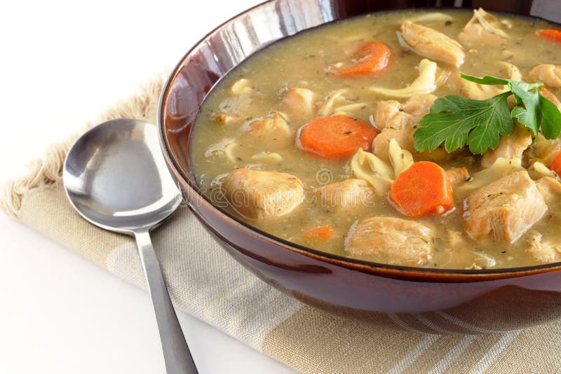 Chicken noodle soup stock photo. Image of healthy, white - 18021522