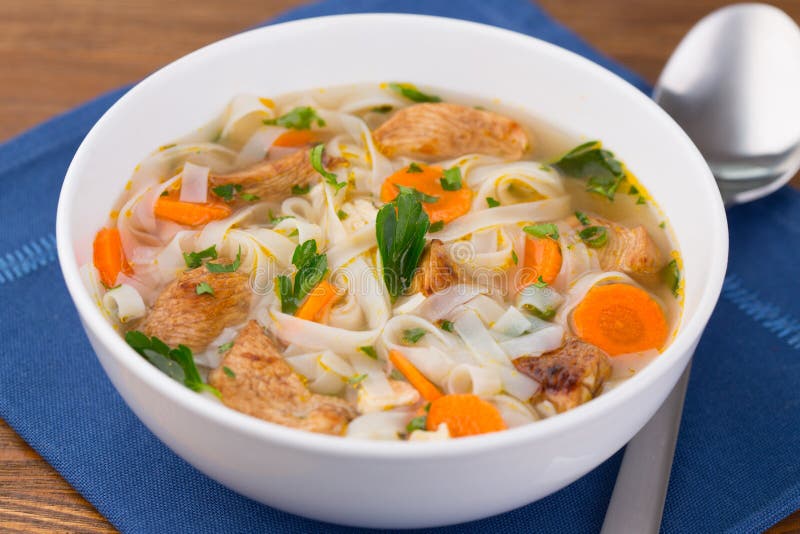 Chicken Noodle Soup stock image. Image of food, bowl 29404457