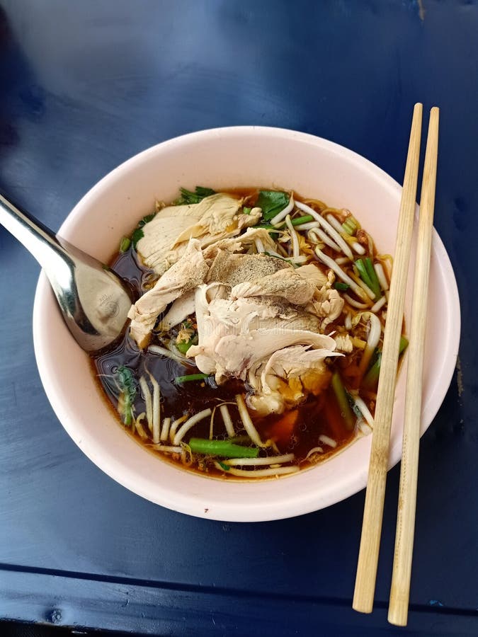 Chicken Noodle Soup in Bangkok Thailand Stock Photo Image of soup