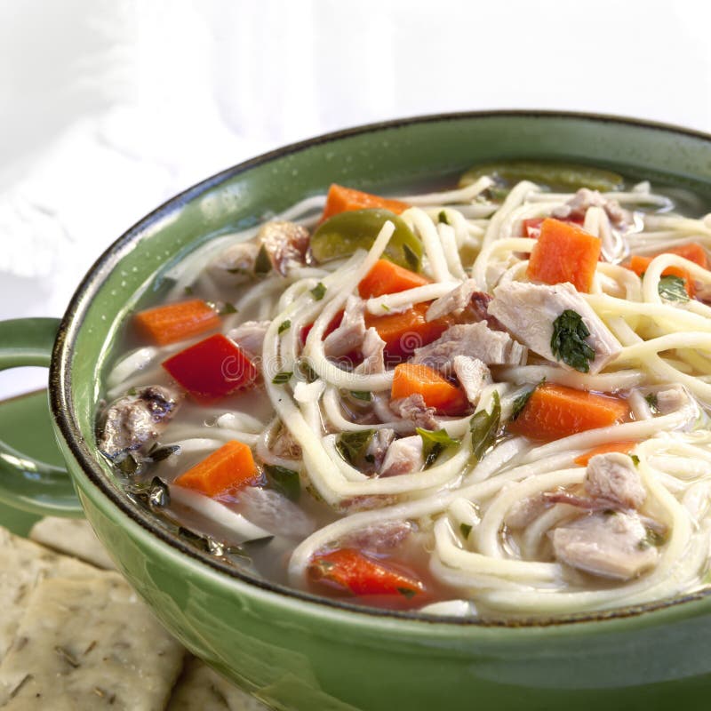 Chicken Noodle Soup stock image. Image of eating, vegetables 31425747