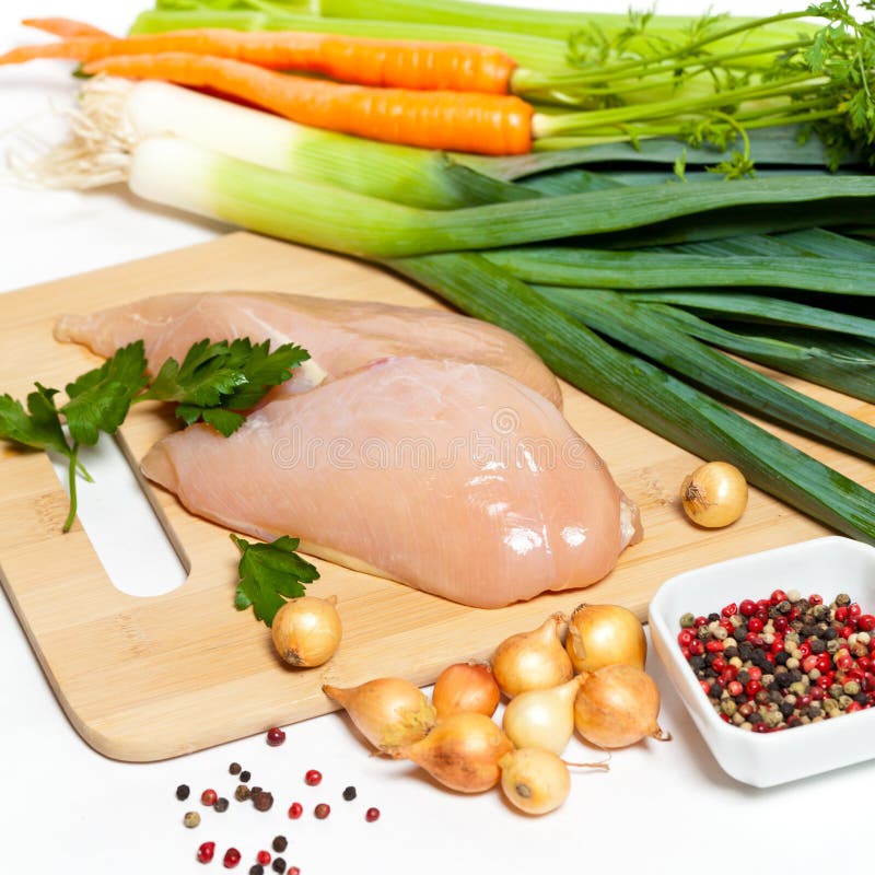 Chicken Noodle Soup Ingredients Stock Photo Image of healthy