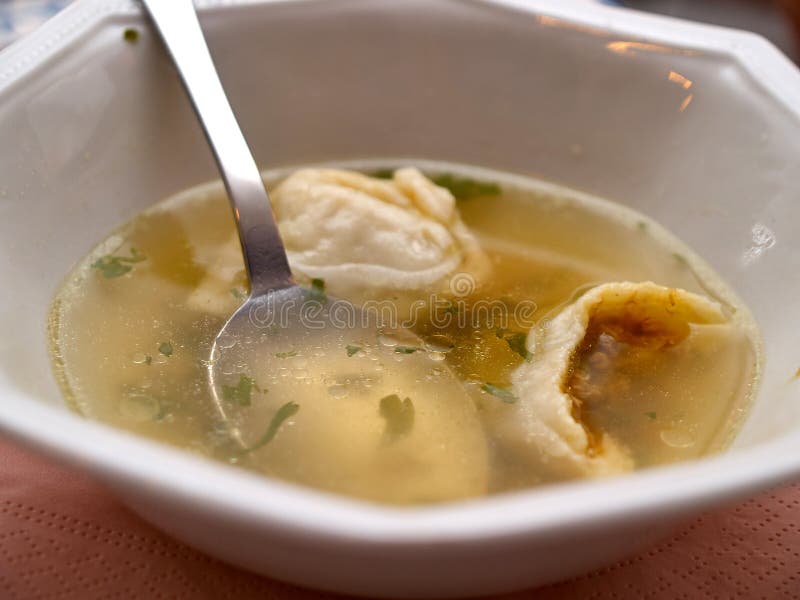 Chicken Noodle Soup in a White Ceramic Bowl Stock Image Image of food
