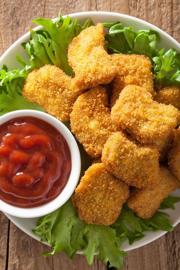 Chicken Nuggets with Ketchup Stock Image Image of food, plate 49741981