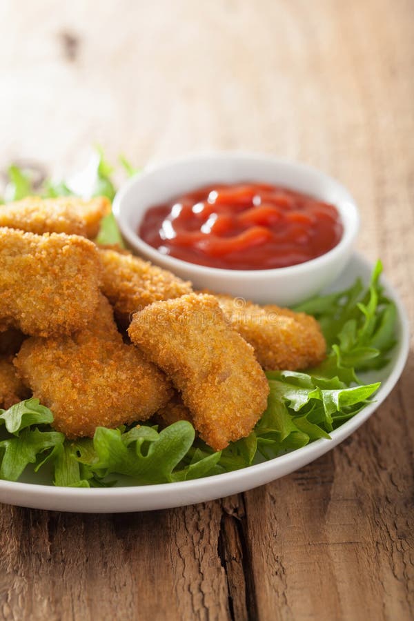 Chicken Nuggets with Ketchup Stock Image Image of fast, tasty 52554021