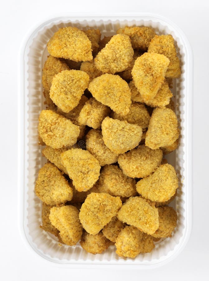 Chicken nuggets in a plastic box