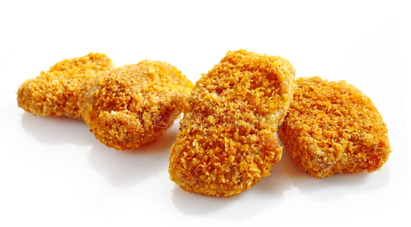 Chicken nuggets on a white background. Crispy diet stock images, royalty-free photos and pictures