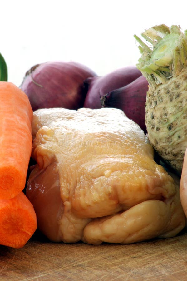 Chicken with Organic Onion and Carrot Stock Photo Image of carrot
