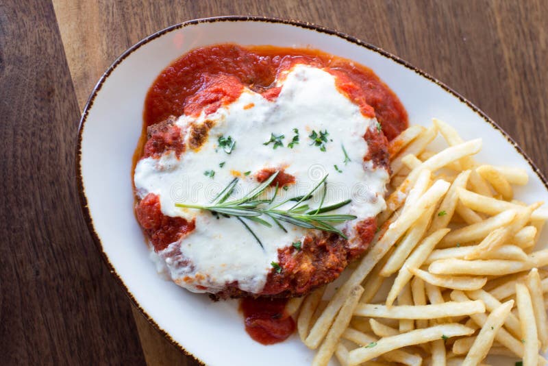 Chicken Parmesan stock photo. Image of french, parmigiana - 92208074