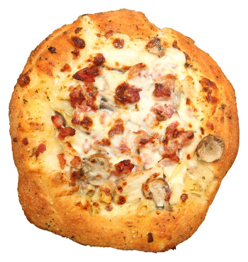 Chicken Parmesan Pasta In A Bread Bowl Stock Photo Image of cheese