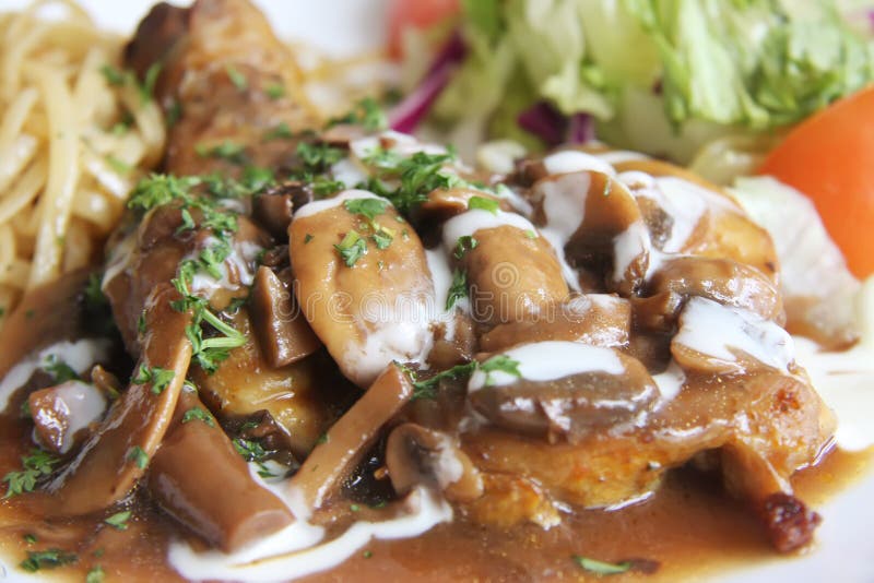 Chicken with pasta stock image. Image of cuisine, gravy - 7219415