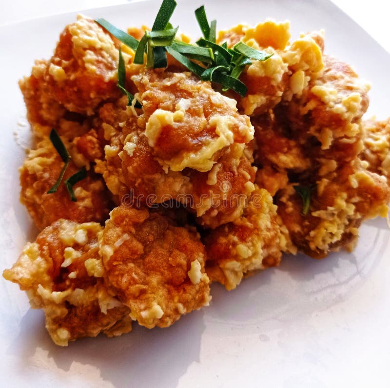 Chicken Popcorn with Garlic Stock Image Image of meal, diet 82370981