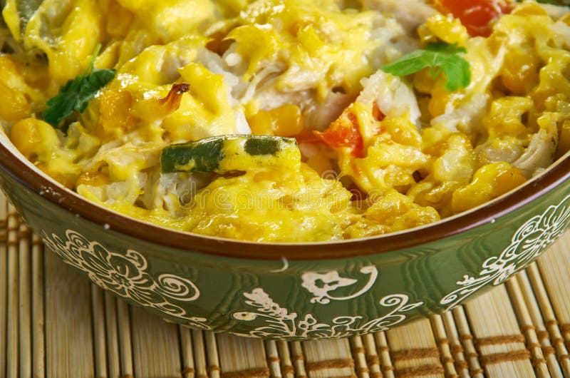 Chicken Pot Pie Rice Bake stock photo. Image of dinner 140007670