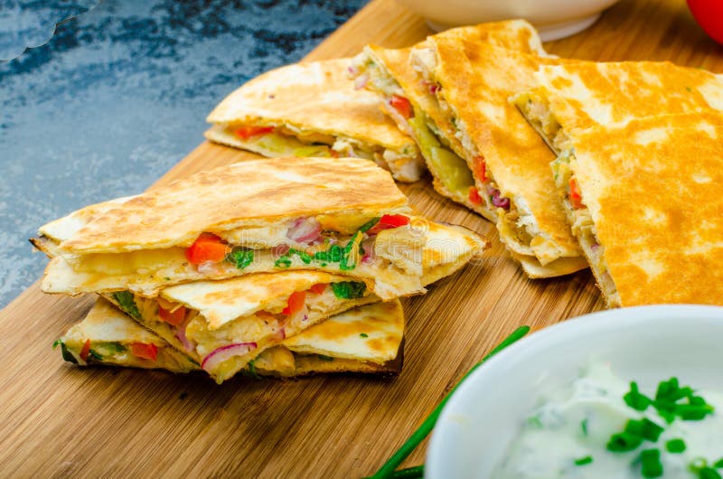 Chicken quesadilla stock photography Chicken quesadilla stock photography