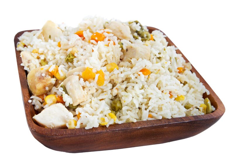 Chicken with rice stock image. Image of vegetable, chicken - 17895311
