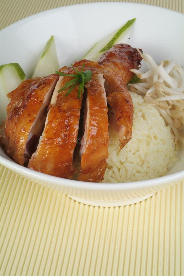Chicken Rice stock image. Image of rice, chili, healthy 11878693