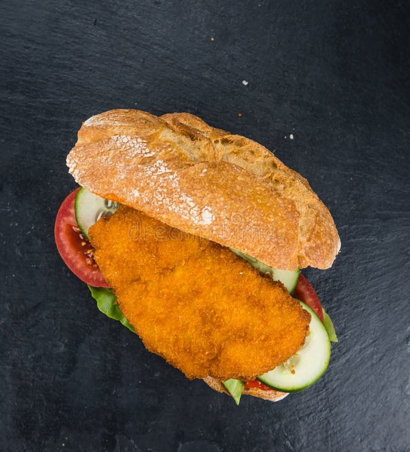 Chicken Schnitzel on a bun