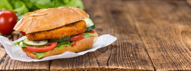 Chicken Schnitzel on a bun