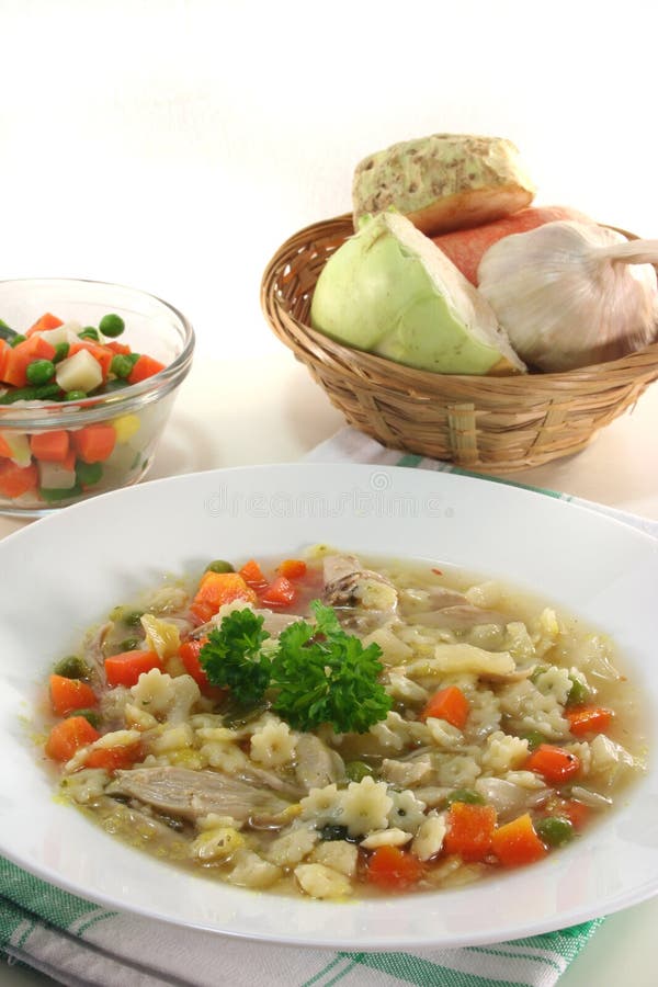 Chicken soup stock photo. Image of cooked, stew, chicken 17588702