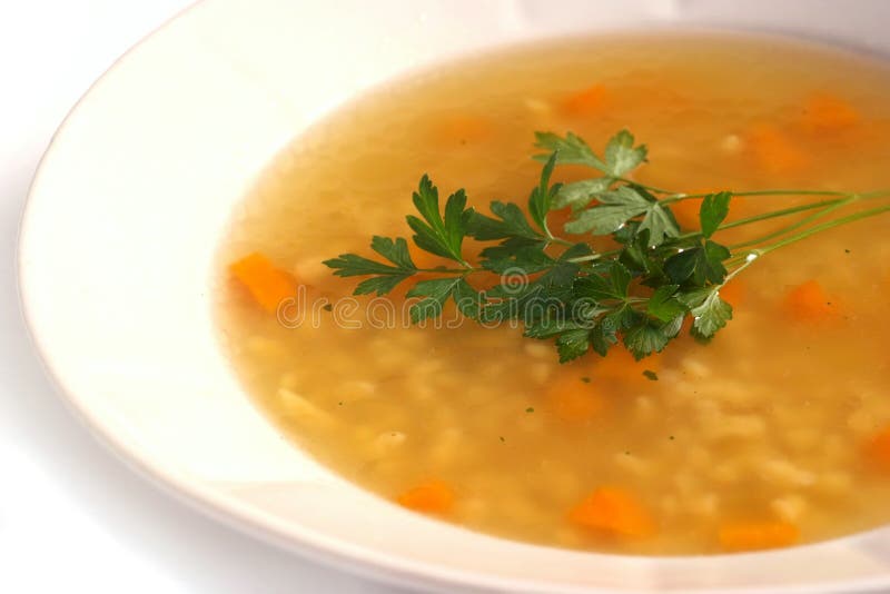 Chicken soup stock image. Image of isolated, calorie, lunch 3113039