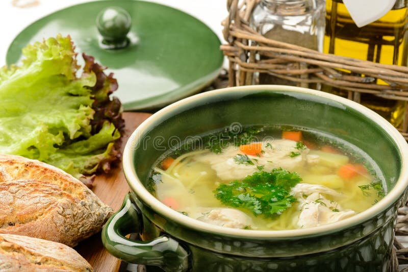 Chicken Soup in Ceramic Bowl. Stock Image Image of ceramic, cuisine 68310169