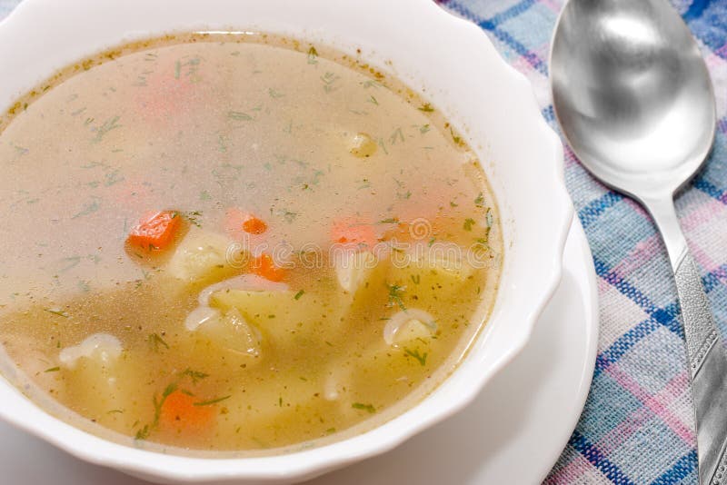 Chicken soup stock photo. Image of clear, homemade, cooking 55206664