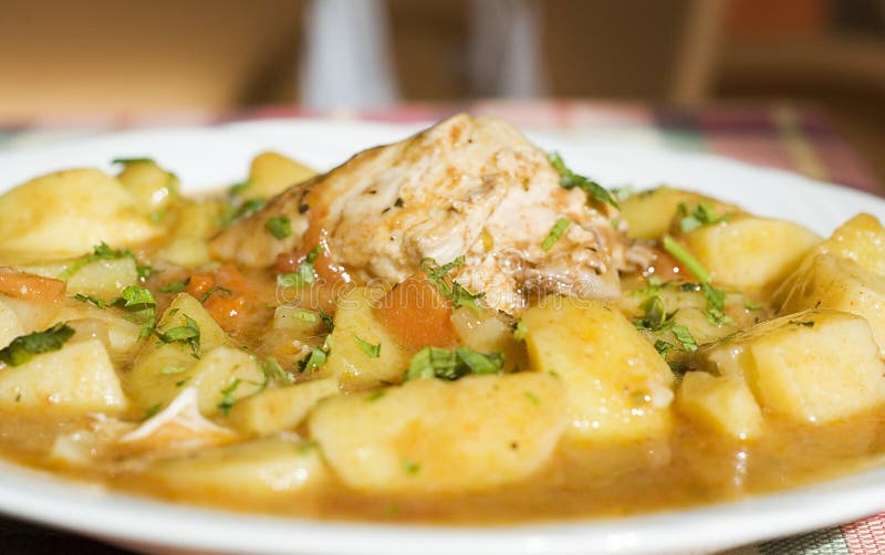 Chicken stew with potatoes stock image. Image of poultry 3448927