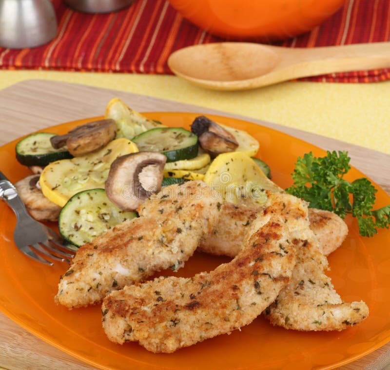 Chicken Strips Meal stock photo. Image of white, breaded 18393708