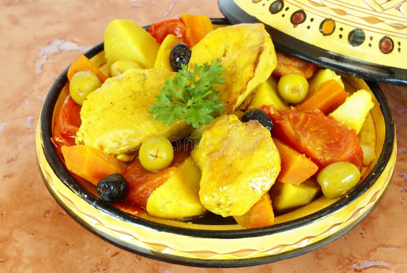 Chicken Tajine in Morocco stock photo. Image of journey 2358582