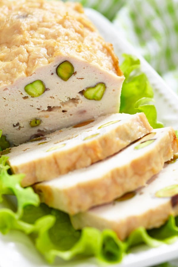 Chicken Terrine with Pistachios Stock Image Image of pepper