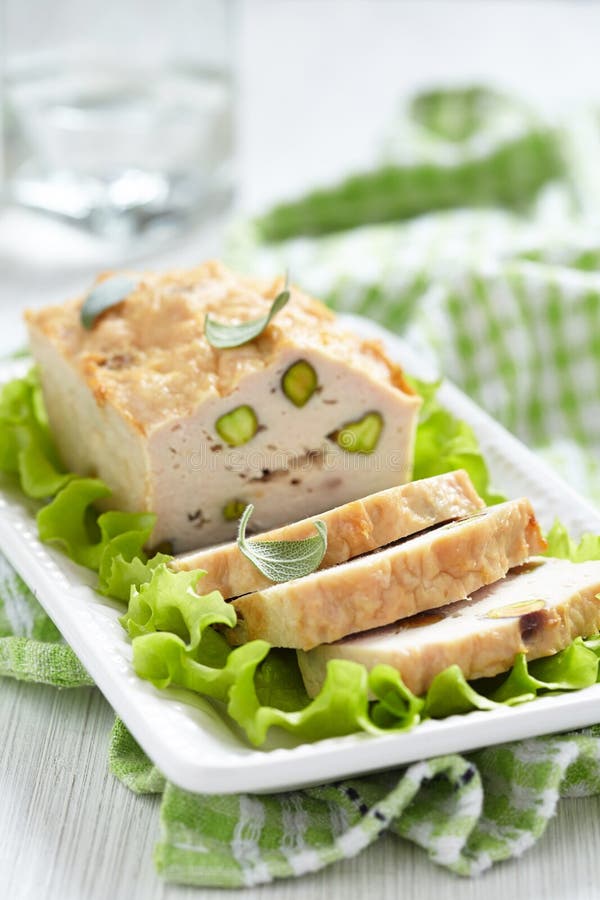 Chicken Terrine with Pistachios Stock Image Image of healthy, dish