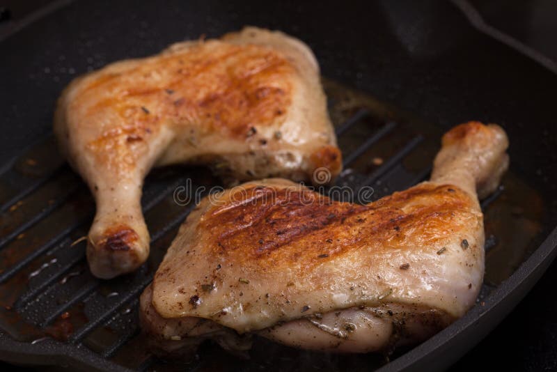 Chicken thigh fry stock photo. Image of leather, roast 84371638