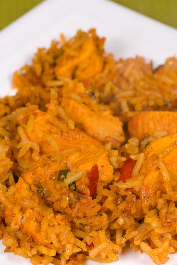 Chicken tika pilau stock image. Image of spicy, plate 23637729