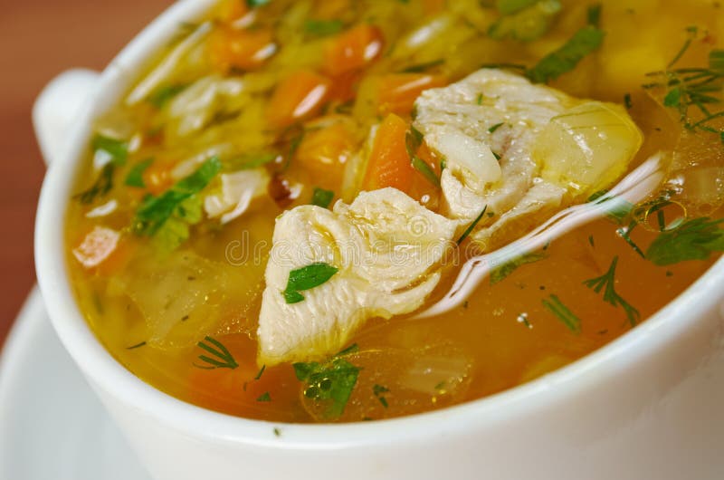 Chicken and wild rice soup stock photography Chicken and wild rice soup stock photography