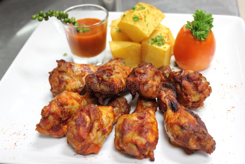 Chicken wings with barbecue sauce