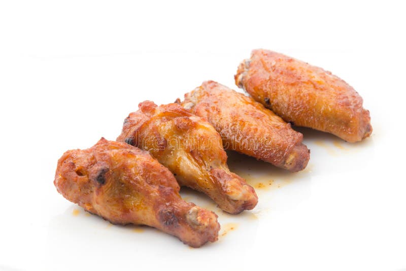 Chicken Wings with Barbeque Sauce Stock Photo Image of fresh, orange