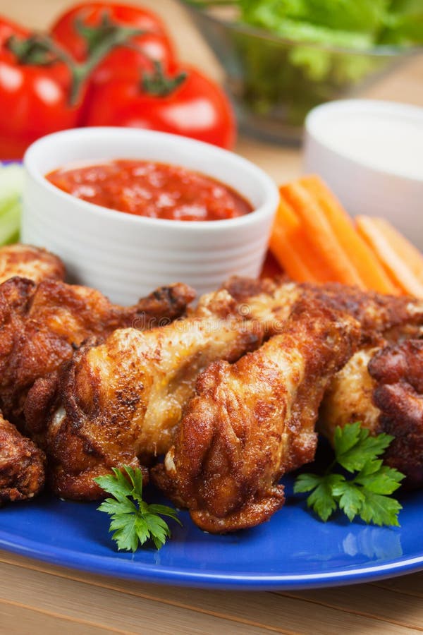 Chicken Wings with Chili Sauce Stock Image Image of fast, meat 24719987