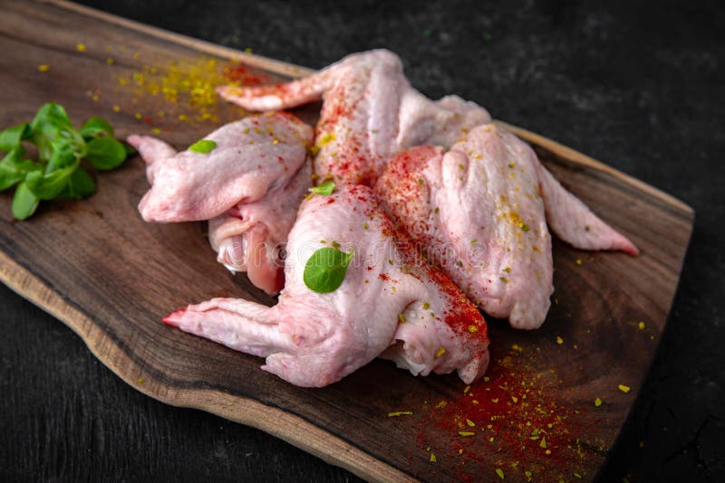 Raw and Fresh Whole Chicken Wings Stock Image - Image of edible
