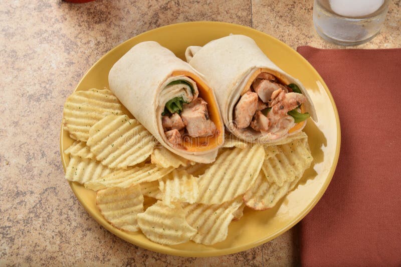 Chicken wrap sandwich stock image. Image of nutritious 39117077