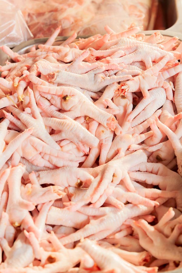 Chickens Feet Put it on the Market for Sale. Stock Image Image of